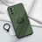 Funda Silicona Carcasa Ultrafina Goma con Magnetico Anillo de dedo Soporte para Oppo A53s 5G Verde Noche