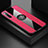 Funda Silicona Carcasa Ultrafina Goma con Magnetico Anillo de dedo Soporte para Realme X2 Rosa Roja