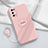 Funda Silicona Carcasa Ultrafina Goma con Magnetico Anillo de dedo Soporte para Realme X7 Pro 5G Rosa