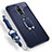 Funda Silicona Carcasa Ultrafina Goma con Magnetico Anillo de dedo Soporte para Samsung Galaxy A6 Plus (2018) Azul