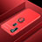 Funda Silicona Carcasa Ultrafina Goma con Magnetico Anillo de dedo Soporte para Samsung Galaxy M11 Rojo