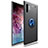 Funda Silicona Carcasa Ultrafina Goma con Magnetico Anillo de dedo Soporte para Samsung Galaxy Note 10 Plus Azul y Negro