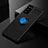 Funda Silicona Carcasa Ultrafina Goma con Magnetico Anillo de dedo Soporte para Samsung Galaxy S20 Lite 5G Azul y Negro