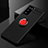 Funda Silicona Carcasa Ultrafina Goma con Magnetico Anillo de dedo Soporte para Samsung Galaxy S20 Lite 5G Rojo y Negro