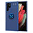 Funda Silicona Carcasa Ultrafina Goma con Magnetico Anillo de dedo Soporte para Samsung Galaxy S23 Ultra 5G Azul