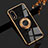 Funda Silicona Carcasa Ultrafina Goma con Magnetico Anillo de dedo Soporte para Sony Xperia Ace II SO-41B Negro