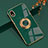Funda Silicona Carcasa Ultrafina Goma con Magnetico Anillo de dedo Soporte para Sony Xperia Ace III SO-53C Verde