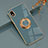 Funda Silicona Carcasa Ultrafina Goma con Magnetico Anillo de dedo Soporte para Sony Xperia Ace III SOG08 Gris Lavanda