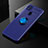 Funda Silicona Carcasa Ultrafina Goma con Magnetico Anillo de dedo Soporte para Xiaomi POCO C3 Azul