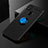 Funda Silicona Carcasa Ultrafina Goma con Magnetico Anillo de dedo Soporte para Xiaomi POCO C31 Azul y Negro