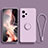 Funda Silicona Carcasa Ultrafina Goma con Magnetico Anillo de dedo Soporte para Xiaomi Redmi Note 12 Pro+ Plus 5G Purpura Claro