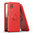 Funda Silicona Carcasa Ultrafina Goma con Magnetico Anillo de dedo Soporte QW1 para Samsung Galaxy A12 Nacho Rojo
