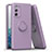 Funda Silicona Carcasa Ultrafina Goma con Magnetico Anillo de dedo Soporte QW1 para Samsung Galaxy S20 FE (2022) 5G Morado