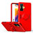 Funda Silicona Carcasa Ultrafina Goma con Magnetico Anillo de dedo Soporte QW1 para Xiaomi Redmi K50 Gaming 5G Rojo