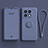 Funda Silicona Carcasa Ultrafina Goma con Magnetico Anillo de dedo Soporte S01 para OnePlus 10 Pro 5G Gris Lavanda