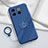 Funda Silicona Carcasa Ultrafina Goma con Magnetico Anillo de dedo Soporte S01 para OnePlus 10T 5G Azul