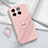 Funda Silicona Carcasa Ultrafina Goma con Magnetico Anillo de dedo Soporte S01 para OnePlus 10T 5G Rosa