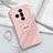 Funda Silicona Carcasa Ultrafina Goma con Magnetico Anillo de dedo Soporte S01 para Oppo Find X7 5G Rosa