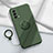 Funda Silicona Carcasa Ultrafina Goma con Magnetico Anillo de dedo Soporte S01 para Oppo K9 5G Verde Noche