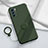 Funda Silicona Carcasa Ultrafina Goma con Magnetico Anillo de dedo Soporte S01 para Oppo Reno6 5G Verde Noche