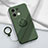 Funda Silicona Carcasa Ultrafina Goma con Magnetico Anillo de dedo Soporte S01 para Oppo Reno9 5G Verde Noche