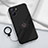 Funda Silicona Carcasa Ultrafina Goma con Magnetico Anillo de dedo Soporte S01 para Realme 10T 5G Negro