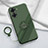 Funda Silicona Carcasa Ultrafina Goma con Magnetico Anillo de dedo Soporte S01 para Realme V30 5G Verde Noche