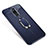Funda Silicona Carcasa Ultrafina Goma con Magnetico Anillo de dedo Soporte S01 para Samsung Galaxy A9 Star Lite Azul