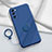 Funda Silicona Carcasa Ultrafina Goma con Magnetico Anillo de dedo Soporte S01 para Samsung Galaxy S20 FE (2022) 5G Azul