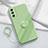 Funda Silicona Carcasa Ultrafina Goma con Magnetico Anillo de dedo Soporte S01 para Samsung Galaxy S20 FE (2022) 5G Verde