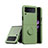 Funda Silicona Carcasa Ultrafina Goma con Magnetico Anillo de dedo Soporte S01 para Samsung Galaxy Z Flip3 5G Verde