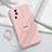 Funda Silicona Carcasa Ultrafina Goma con Magnetico Anillo de dedo Soporte S01 para Vivo iQOO Neo7 5G Rosa