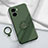 Funda Silicona Carcasa Ultrafina Goma con Magnetico Anillo de dedo Soporte S01 para Vivo iQOO Z7 5G Verde Noche