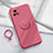 Funda Silicona Carcasa Ultrafina Goma con Magnetico Anillo de dedo Soporte S01 para Vivo Y52s t1 5G Rosa