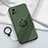 Funda Silicona Carcasa Ultrafina Goma con Magnetico Anillo de dedo Soporte S01 para Vivo Y52s t1 5G Verde Noche