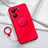 Funda Silicona Carcasa Ultrafina Goma con Magnetico Anillo de dedo Soporte S01 para Xiaomi Mi 13T 5G Rojo