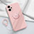 Funda Silicona Carcasa Ultrafina Goma con Magnetico Anillo de dedo Soporte S01 para Xiaomi Poco F5 5G Rosa