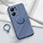 Funda Silicona Carcasa Ultrafina Goma con Magnetico Anillo de dedo Soporte S01 para Xiaomi Redmi K60 Ultra 5G Gris Lavanda