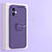 Funda Silicona Carcasa Ultrafina Goma con Magnetico Anillo de dedo Soporte S01 para Xiaomi Redmi Note 12R Pro 5G Morado