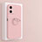 Funda Silicona Carcasa Ultrafina Goma con Magnetico Anillo de dedo Soporte S01 para Xiaomi Redmi Note 12R Pro 5G Rosa