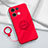 Funda Silicona Carcasa Ultrafina Goma con Magnetico Anillo de dedo Soporte S01 para Xiaomi Redmi Note 13 5G Rojo