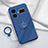 Funda Silicona Carcasa Ultrafina Goma con Magnetico Anillo de dedo Soporte S02 para Realme GT Neo6 5G Azul