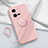 Funda Silicona Carcasa Ultrafina Goma con Magnetico Anillo de dedo Soporte S02 para Vivo iQOO 10 Pro 5G Rosa