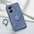 Funda Silicona Carcasa Ultrafina Goma con Magnetico Anillo de dedo Soporte S02 para Xiaomi Mi 13T 5G Gris Lavanda