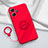 Funda Silicona Carcasa Ultrafina Goma con Magnetico Anillo de dedo Soporte S02 para Xiaomi Redmi Note 12R 5G Rojo