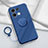 Funda Silicona Carcasa Ultrafina Goma con Magnetico Anillo de dedo Soporte S02 para Xiaomi Redmi Note 13 5G Azul