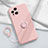 Funda Silicona Carcasa Ultrafina Goma con Magnetico Anillo de dedo Soporte S04 para Oppo Find X3 Pro 5G Rosa