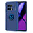Funda Silicona Carcasa Ultrafina Goma con Magnetico Anillo de dedo Soporte SD1 para OnePlus 11R 5G Azul