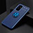 Funda Silicona Carcasa Ultrafina Goma con Magnetico Anillo de dedo Soporte SD1 para OnePlus 9 5G Azul