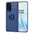 Funda Silicona Carcasa Ultrafina Goma con Magnetico Anillo de dedo Soporte SD1 para OnePlus 9 Pro 5G Azul